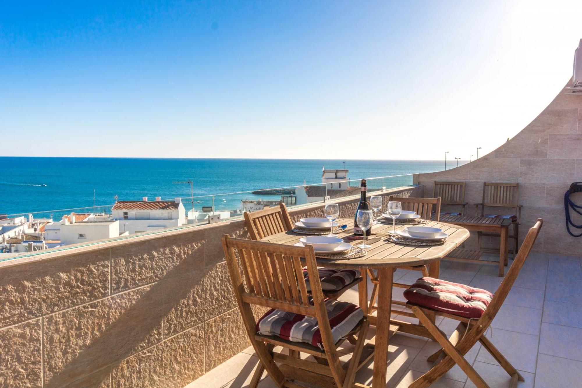 #017 Private Seaview With Ac, 200 Mts Beach Albufeira Exteriör bild